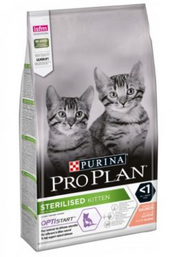 Сухой корм Purina Pro Plan Sterilised Kitten для стерилизованных котят с лососем