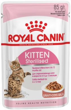 Упаковка влажного корма Royal Canin Kitten Sterilised для стерилизованных котят от 6 до 12 месяцев