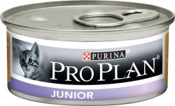 Влажный ком для кошек Purina Pro Plan Junior (ПроПлан юниор).Консерва (паштет со вкусом курицы), 85г