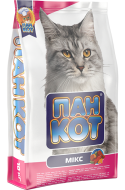 Сухой корм для кошек Пан кот Микс 10 кг