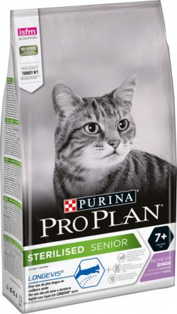 Сухой корм для стерилизованных кошек старше 7 лет Purina Pro Plan Sterilised Senior с индейкой