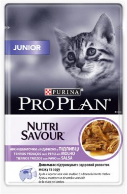 Влажный корм для кошек Purina Pro Plan Junior (Пурина ПроПлан) с индейкой 24 шт по 85 г