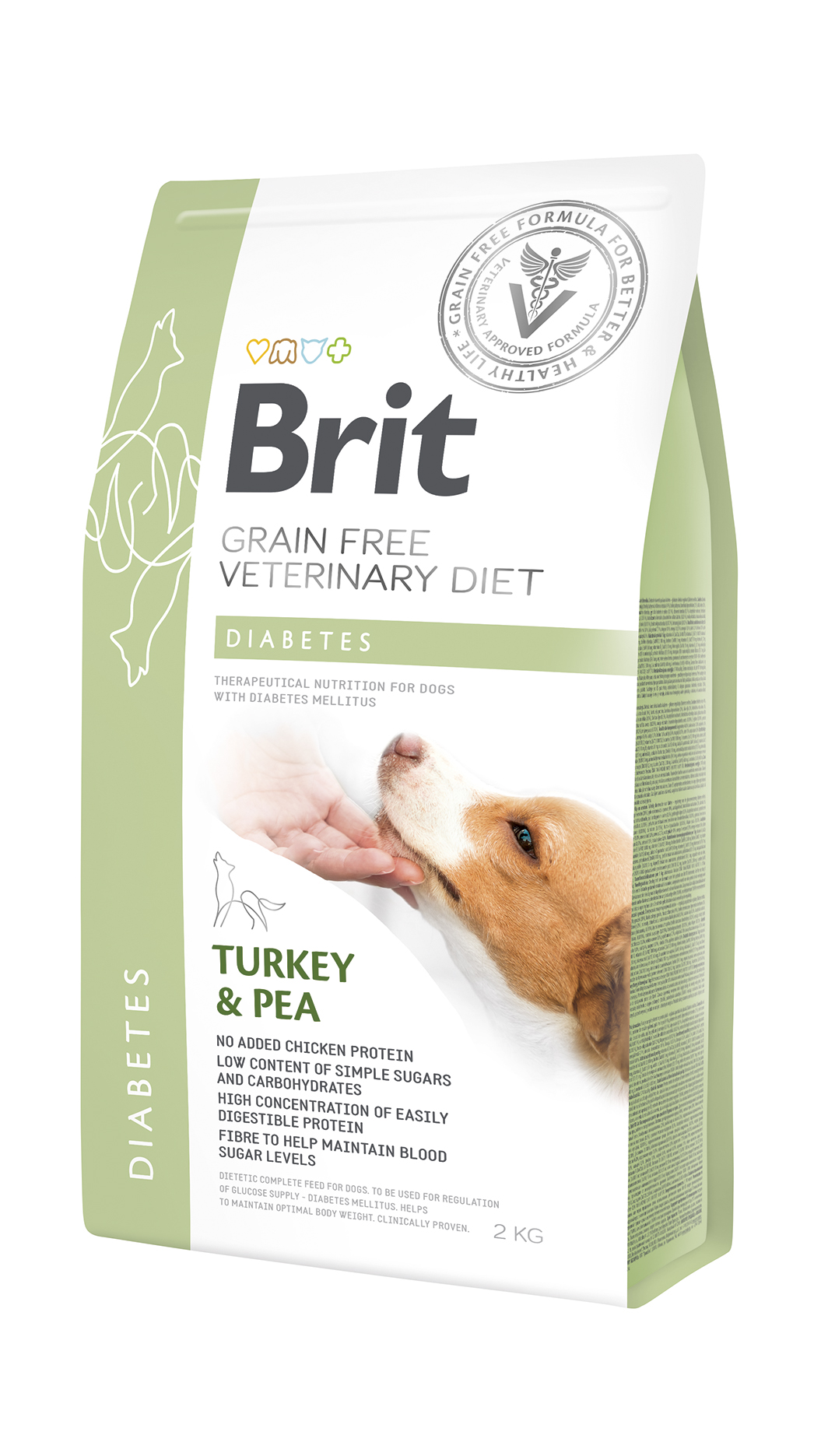 Brit GF VetDiets Dog Diabetes при цукровому діабеті з ідейкою та горохом (Брит ВетДієтс Діабетес)