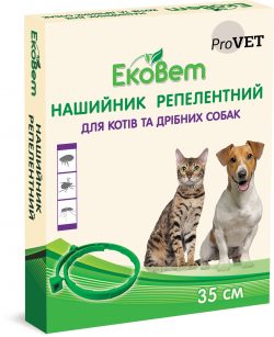 Ошейник антиблошиный Природа для кошек и мелких собак ЕкоВет 35 см