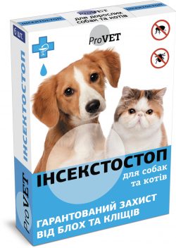 Инсектостоп ProVET 1уп.(6 пипеток*0,8мл) для взр.собак и кошек (инсектоакарицид)