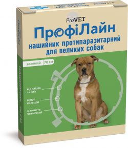 Средство от паразитов Природа Ошейник антиблошиный Профилайн для собак зеленый 70 см