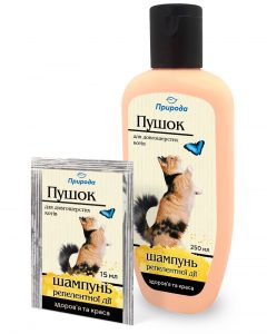 Шампунь Пушок  репелентный для длинношерстных кошек