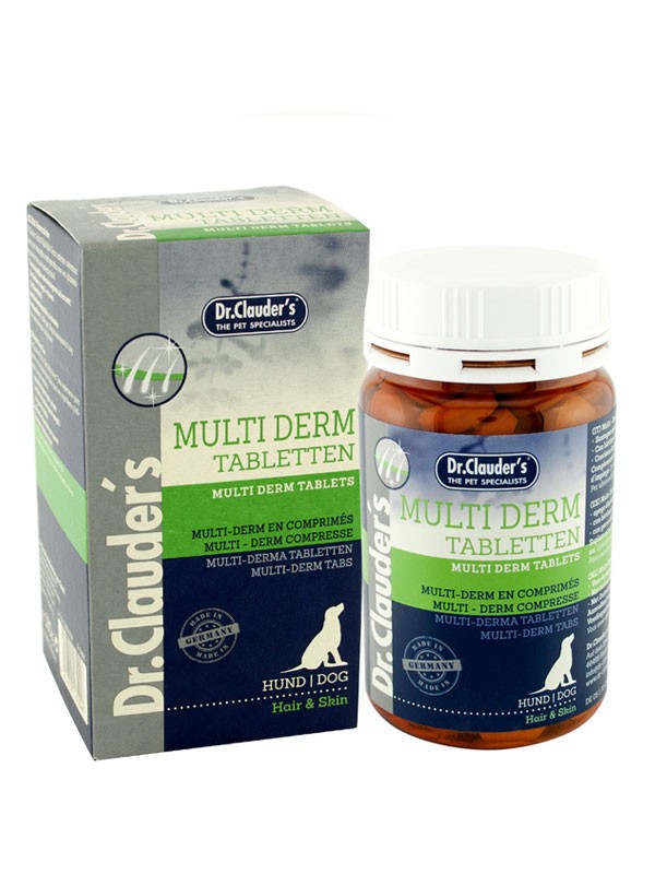 Витаминно-минеральный комплекс для собак Dr.Clauder's Multiderm Tablets для востановления шерсти и улучшения состояния кожи (Др.Клаудерс Мультидерм Таблетс 185г)