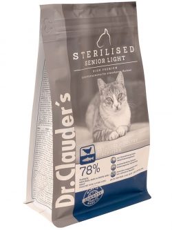 Сухой корм Dr.Clauder’s Sterelized/Light/Senior для стерелизованых кошек, старше 8 лет, с избыточным весом