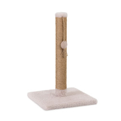 Дряпка Природа Д00 ДЖУТ стовпчик штучне хутро (баранчик) бежева