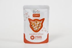Brit Care Cat pouch 80g  курица и сыр