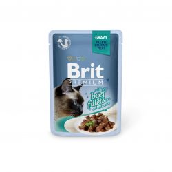Brit Premium Cat pouch 85 g филе говядины в соусе