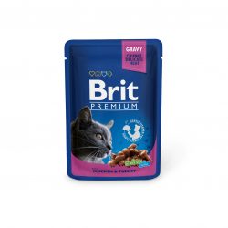 Brit Premium Cat pouch 100 g курица и индейка