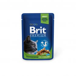 Brit Premium Cat pouch 100 g курица д/стерилизованных