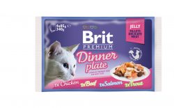 Brit Premium Cat Набор паучей 4шт х 85g обеденная тарелка в желе
