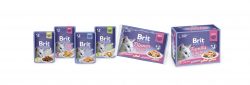 Brit Premium Cat Набор паучей 12шт х 85g семейная тарелка в желе
