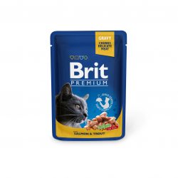 Brit Premium Cat pouch 100 g лосось и форель