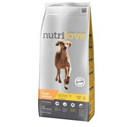 Сухой корм Nutrilove (Нутрилав) Adult Active для собак всех пород с курицей и рисом