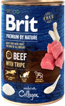 Brit Premium by Nature k говядина с требухой
