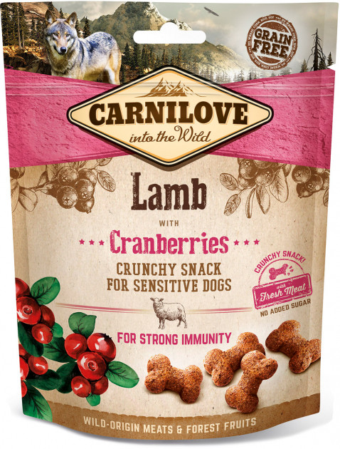 Ласощі для собак Carnilove Lamb with Cranberries 200 г (для імунітету)