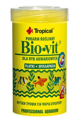 Bio-vit   100ml /20g (хлопья)растит. корм для всех видов рыб