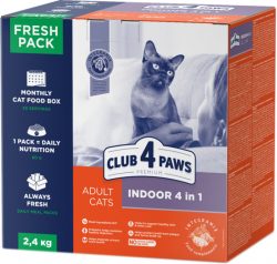 Набір «CLUB 4 PAWS Преміум. для котів, що живуть в приміщенні “4 в 1″(0,08*30), 2,4 кг