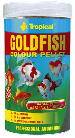 Сухий корм Tropical Goldfish Color Pellet для золотих рибок, 90 г (гранули)