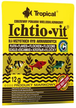Сухий корм Tropical Ichtio-Vit для всіх акваріумних риб, 12 г (пластівці)