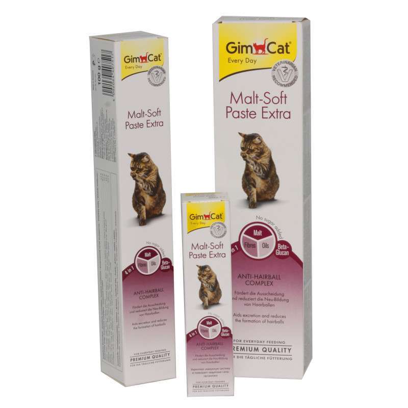 Паста GimCat Every Day Malt-Soft Paste Extra Малт софт для котів, виведення шерсті зі шлунк