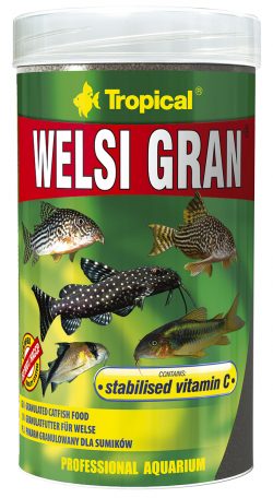 Welsi  Gran 250ml /162g  быстротонущий корм для аквар. рыб, кормящихся со дна