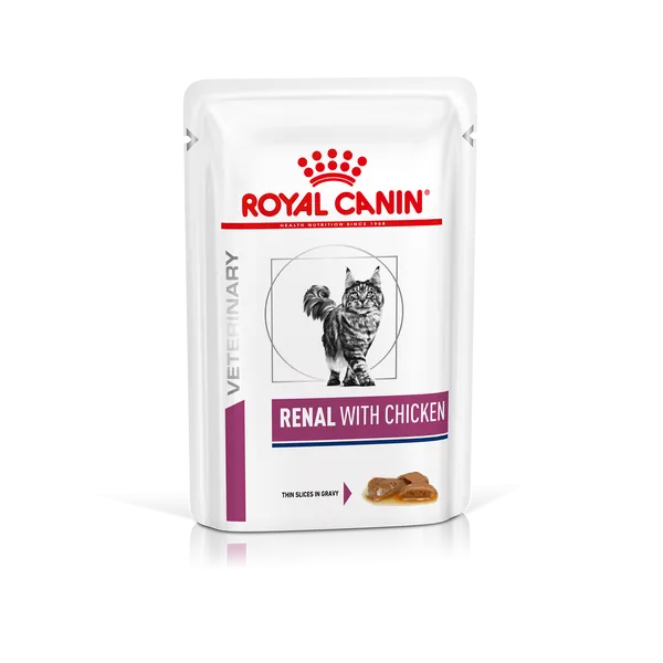 Вологий корм для котів Royal Canin RENAL CAT CHICKEN (шматочки в соусі) 85 г
