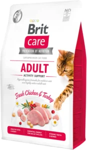 Сухий корм для кішок, що живуть на вулиці Brit Care Cat GF Adult Activity Suppor з куркою та індичкою