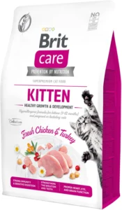 Корм сухий Brit Care Cat Grain Free Kitten HGrowth Development для кошенят для здорового зростання та розвитку