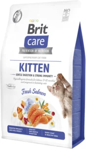 Корм сухий Brit Care Cat Grain Free Kitten Gentle Digestion Strong Immunity для кошенят для міцного імунітету з лососем