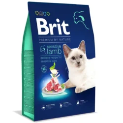 Корм сухий Brit Premium by Nature Cat Sensitive для котів із чутливим травленням з ягням