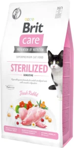 Корм сухий Brit Care Cat Grain Free Sterilized Sensitive для стерелізованих котів з чутливим травленням з кроликом