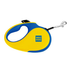 Повідець-рулетка для собак WAUDOG R-leash, малюнок “Colors of freedom”, S, до 15 кг, 5 м, світловідбивна стрічка