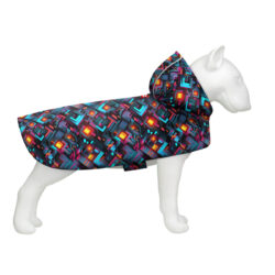 Дощовик-накидка з капюшоном для собак WAUDOG Clothes, малюнок “Нескінченні світи”, XS, А 26-29 см, B 32-41 см, С 21-26 см