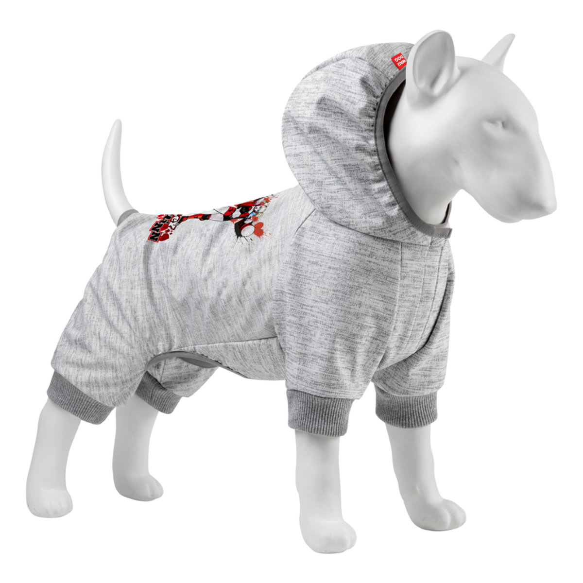 Комбінезон для собак WAUDOG Clothes малюнок "Харлі Квінн", софтшелл, M47, B 64-70 см, С 44-50 см