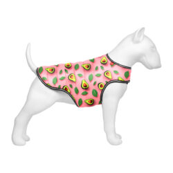 Курточка-накидка для собак WAUDOG Clothes, малюнок “Авокадо на рожевом”, L, А 41 см, B 58-70 см, С 42-52 см