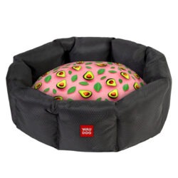 Лежанка для собак WAUDOG Relax, малюнок “Авокадо на рожевому”, S, Ш 34 см, Д 45 см, В 17 см