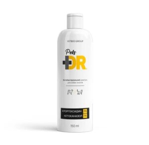 Антибактеріальний шампунь  Dr.Pets з хлоргексидином і кетоконазолом для собак і кішок 150 мл