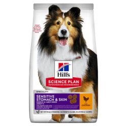 Hill’s SCIENCE PLAN Adult Sensitive Stomach&Skin Medium Breed Сухий корм при чутливому шлунку та шкірі для дорослих собак середніх порід, з куркою
