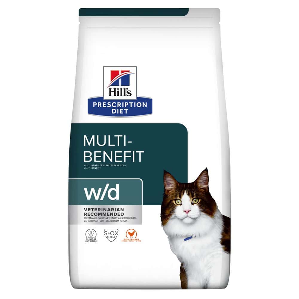 Hill’s PRESCRIPTION DIET w/d Сухий корм для котів при цукровому діабеті, з куркою