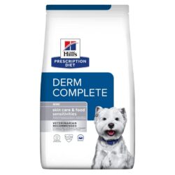 Hill’s PRESCRIPTION DIET Derm Complete Mini Сухий корм для собак малих порід при харчовій алергії та атопічному дерматиті, з рисом і яйцем