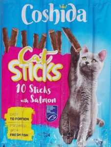Ласощі Coshida палички для котів з лососем 10 шт по 5 гр