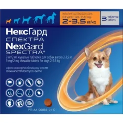 Таблетки для собак Boehringer Ingelheim NexGard Spectra XS від 2 до 3,5 кг, 1 шт