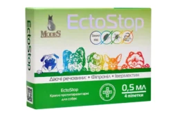 ЕктоСтоп (EctoStop) протипаразитарні краплі для собак до 4 кг, 0,5 мл, MODES (від бліх, від кліщів, від гельмінтів) 1 піпетка