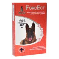 ФорсЕкт (ForcEct) протипаразитарні краплі для собак та цуценят 20-30 кг, 6,0 мл, MODES (від бліх, від кліщів)