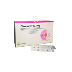 Клавасептин 62,5 мг (Clavaseptin) – Антибактеріальний препарат для собак та котів – Vetoquinol